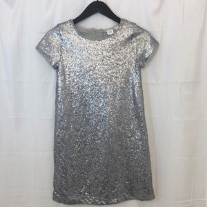 GAP Silver Sequin Holiday Dress